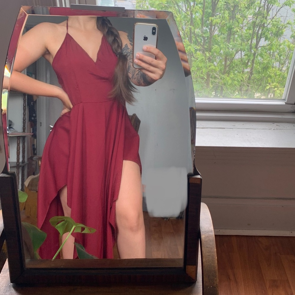 Beautiful Maroon Cocktail Party Dress